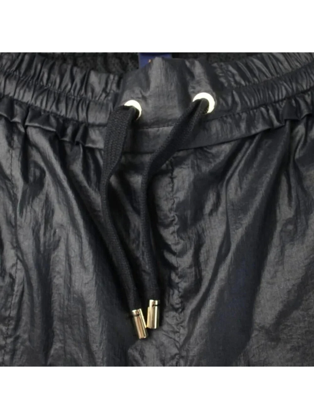 Louis Vuitton Monogram Nylon Jogger Long Pants Easy 34 Black Brown MW